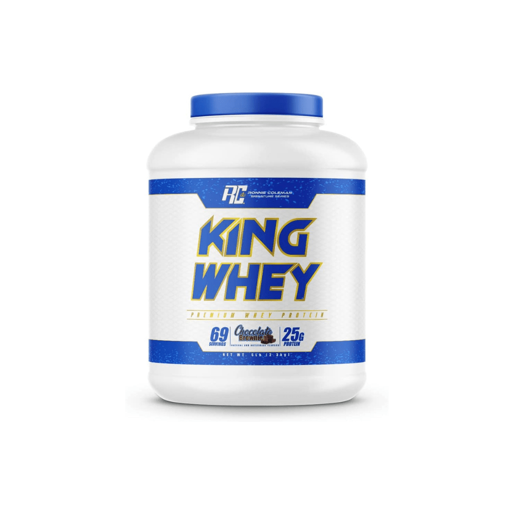 Proteina-King-whey-Ronnie-Coleman-5lb-Chocolate-69servicios-front proteína-king-whey-ronnie-coleman-chocolate